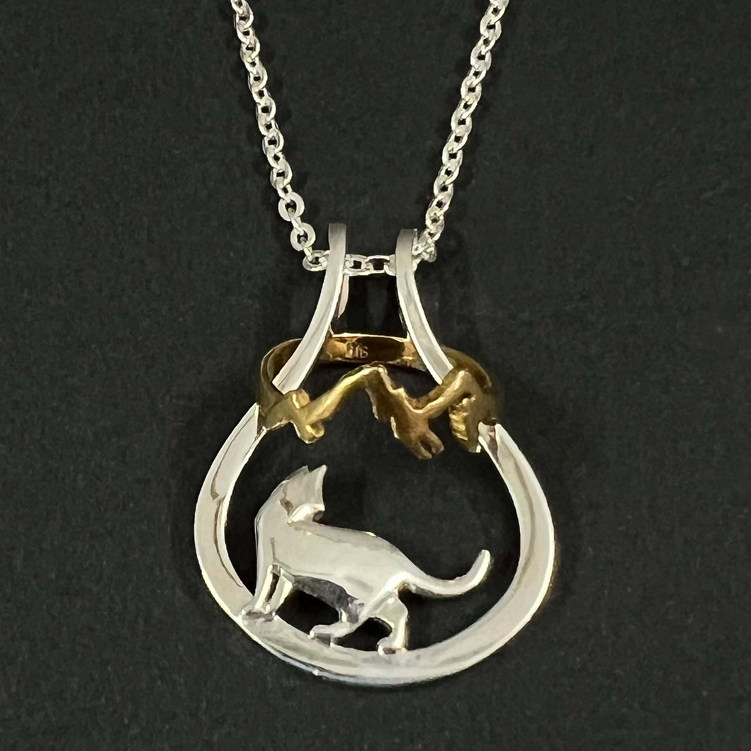 Cat Ring Holder Necklace