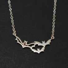 Load image into Gallery viewer, Silver Mother Daughter Bat Necklace