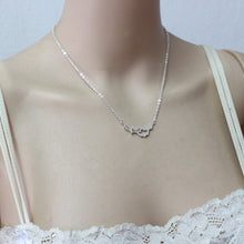 Load image into Gallery viewer, Silver Mother Daughter Bat Necklace