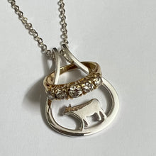 Load image into Gallery viewer, Cow Ring Holder Necklace