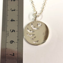 Load image into Gallery viewer, Silver Bats Flying Necklace