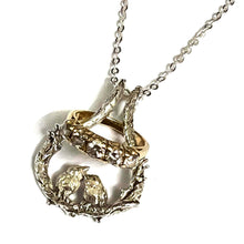 Load image into Gallery viewer, Bird Kissing Ring Holder Necklace