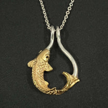 Load image into Gallery viewer, KOI Fish Ring Holder Necklace