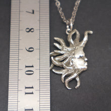 Load image into Gallery viewer, Sun and Moon Kissing Silver Couple Necklaces