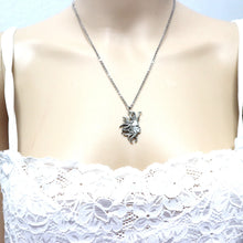 Load image into Gallery viewer, Sun and Moon Kissing Silver Couple Necklaces