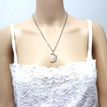 Load image into Gallery viewer, Sun and Moon Kissing Silver Couple Necklaces