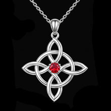 Load image into Gallery viewer, Silver Witch Knot Necklace