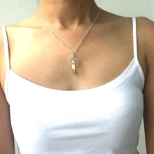 Load image into Gallery viewer, Silver Spiral Ring Holder Necklace