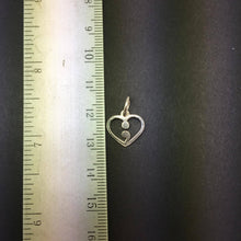 Load image into Gallery viewer, Silver Heart Semicolon Necklace