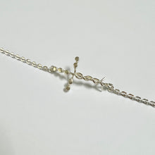 Load image into Gallery viewer, Silver Laminin Cross Bracelet