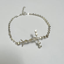 Load image into Gallery viewer, Silver Laminin Cross Bracelet