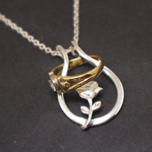 Load image into Gallery viewer, Rose Ring Holder Necklace