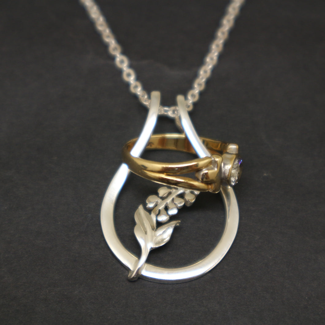 Lily of the Flower Ring Holder Necklace