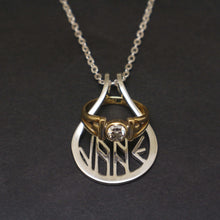 Load image into Gallery viewer, Personalized Rune Ring Holder Necklace