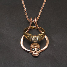 Load image into Gallery viewer, Skull Ring Holder Necklace