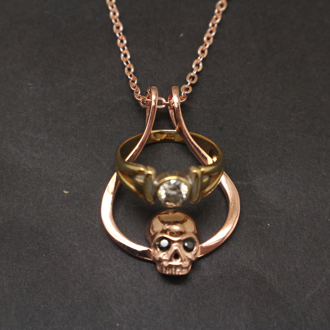 Skull Ring Holder Necklace