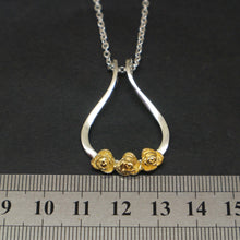 Load image into Gallery viewer, Rose Birth Flower Ring Holder Necklace