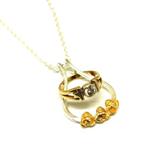 Load image into Gallery viewer, Rose Birth Flower Ring Holder Necklace