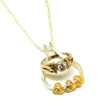 Load image into Gallery viewer, Rose Birth Flower Ring Holder Necklace