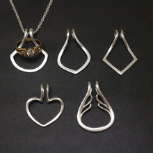 Load image into Gallery viewer, Silver Ring Holder Necklace