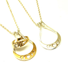 Load image into Gallery viewer, Moon Phases Ring Holder Necklace