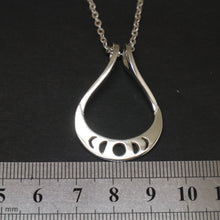 Load image into Gallery viewer, Moon Phases Ring Holder Necklace