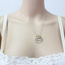 Load image into Gallery viewer, Hexagon Mountain Ring Holder Necklace
