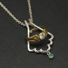 Load image into Gallery viewer, Art Deco Ring Holder Necklace