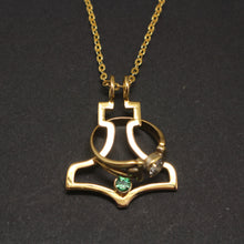 Load image into Gallery viewer, Thor Hammer Ring Holder Necklace