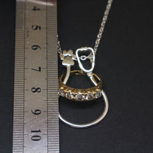 Load image into Gallery viewer, Vet Stethoscope Ring Holder Necklace
