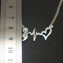 Load image into Gallery viewer, Semicolon Heartbeat Necklace