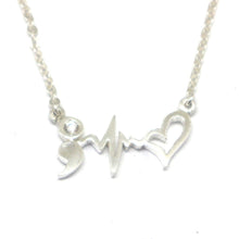 Load image into Gallery viewer, Semicolon Heartbeat Necklace