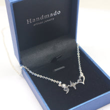 Load image into Gallery viewer, Semicolon Heartbeat Necklace