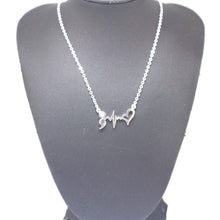 Load image into Gallery viewer, Semicolon Heartbeat Necklace