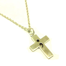Load image into Gallery viewer, Semicolon Cross Necklace