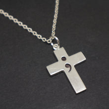 Load image into Gallery viewer, Semicolon Cross Necklace