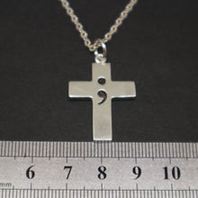 Load image into Gallery viewer, Semicolon Cross Necklace