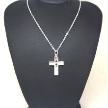 Load image into Gallery viewer, Semicolon Cross Necklace