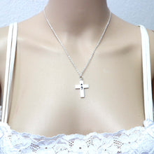 Load image into Gallery viewer, Semicolon Cross Necklace
