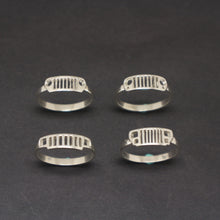 Load image into Gallery viewer, Silver BU CJ ZJ Jeep Grilles Ring