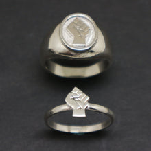 Load image into Gallery viewer, Silver Black Lives Matter Ring