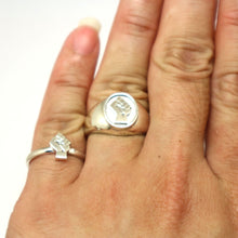 Load image into Gallery viewer, Silver Black Lives Matter Ring