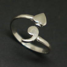 Load image into Gallery viewer, Ace of Spades Semicolon Ring