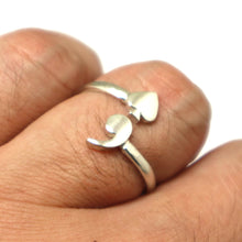 Load image into Gallery viewer, Ace of Spades Semicolon Ring