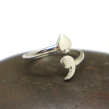 Load image into Gallery viewer, Ace of Spades Semicolon Ring
