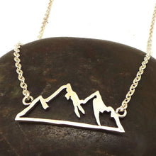 Load image into Gallery viewer, Sterling Silver Mountain Range Necklace