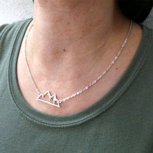Load image into Gallery viewer, Sterling Silver Mountain Range Necklace