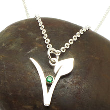 Load image into Gallery viewer, Silver Vegan Symbol Necklace