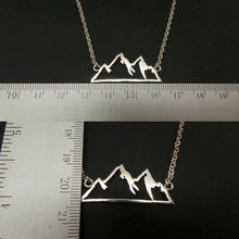 Load image into Gallery viewer, Sterling Silver Mountain Range Necklace