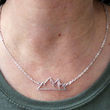 Load image into Gallery viewer, Sterling Silver Mountain Range Necklace
